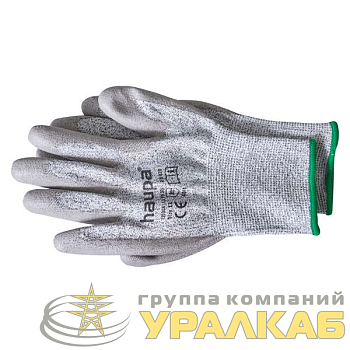 Перчатки с защитой от порезов; 5 степень защиты; размер 9 сер. (пара) HAUPA 120304/9