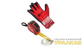 Рулетка измерительная РС-10 5мх25мм Autostop Магнит + Перчатки PROFI Expert EKF rs-10-5-25-set-01