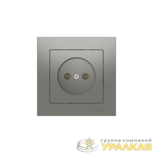 Розетка AtlasDesign 16А без заземл. быстрозажим. клем. в сборе сталь SE 