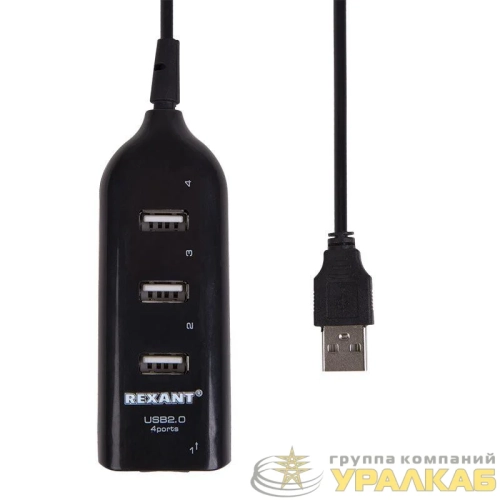 Разветвитель USB 2.0 на 4 порта Rexant 