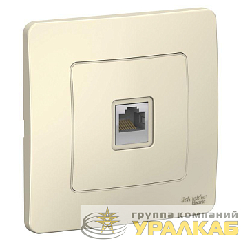 Розетка компьютерная 1-м СП Blanca RJ45 кат.5E молочн. SE 