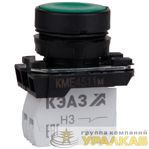 Кнопка КМЕ4501м-красный-0но+1нз-цилиндр-IP54 КЭАЗ 
