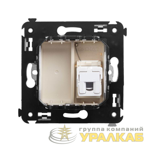 Розетка телефонная 1-м СП Avanti "Ванильная дымка" RJ12 DKC 