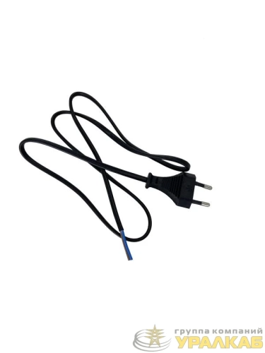 Провод с евроштекером черн. 2м 2х05кв.мм 2.5А бел. Duwi 