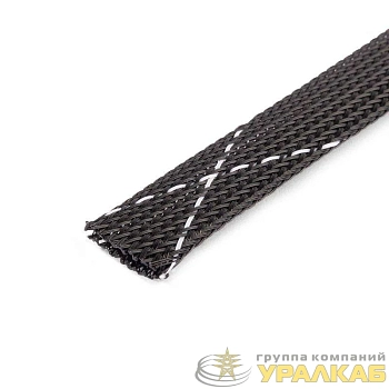 Оплетка кабельная из полиэстера XP-6 черн./бел. (уп.100м) Fortisflex 