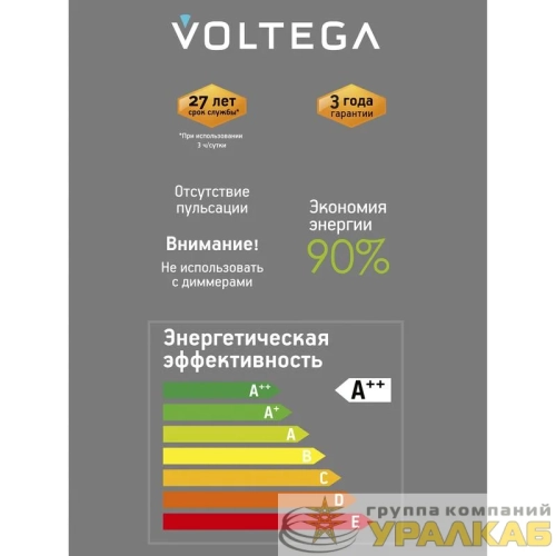Лампа светодиодная Loft Led G125FC1978 4Вт 1800К E27 Voltega 8568 детальная картинка