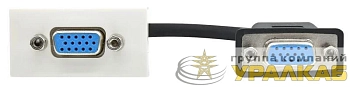 Розетка 2мод. VGA M/M РКМ-20-20-П бел. PRIMER IEK PR-KK40D-RV-0-2-K01