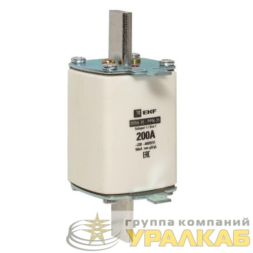 Вставка плавкая ППН-35 250/200А габарит 1 PROxima EKF fus-35/250/200 детальная картинка