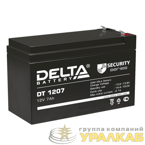 Аккумулятор ОПС 12В 7А.ч Delta DT 1207