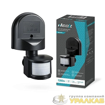 Датчик движения инфракрасный ДД 08Ч 1200Вт 180град. 12м IP44 черн. NEOX 
