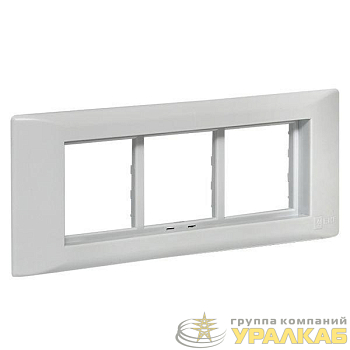 Рамка 3-м 6мод. + суппорт для парапетного кабельного канала C-Line EKF sup-6-105-50