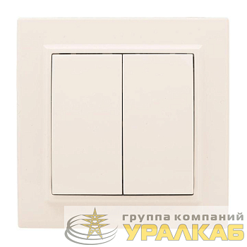 Выключатель 2-кл. СП Минск 10А IP20 беж. EKF ERV10-023-20