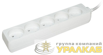 Удлинитель 5х3м без заземл. 10А IP20 У5 2P 250В ПВС 2х0.75 IEK WYP10-06-05-03-N