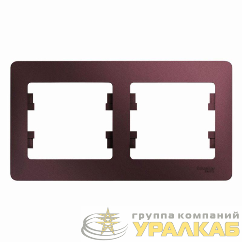 Рамка 2-м Glossa горизонт. баклажан. SE GSL001102 детальная картинка