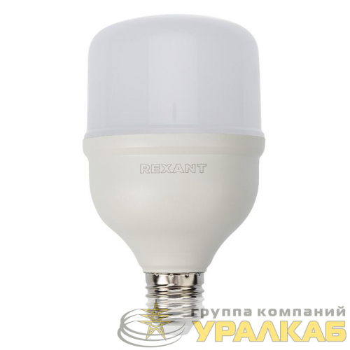 Лампа светодиодная 30Вт 6500К холод. бел. E27 2850лм высокомощная с переходником на E40 Rexant 604-069