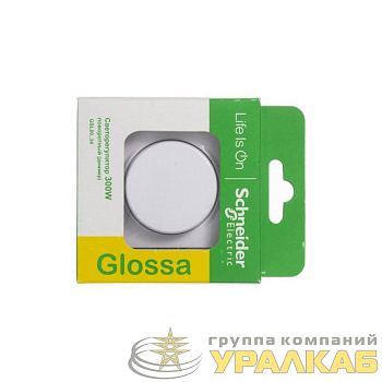 Светорегулятор (диммер) СП Glossa 300Вт поворот. в сборе бел. SchE GSL000134