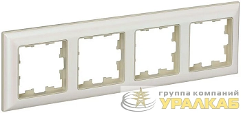 Рамка 4-м BRITE РУ-4-Бр беж./жемчуж. IEK BR-M42-12-1-K10