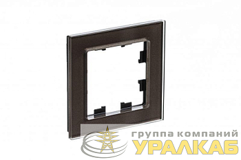 Рамка 1-м AtlasDesign Nature стекло мокко SE ATN320601