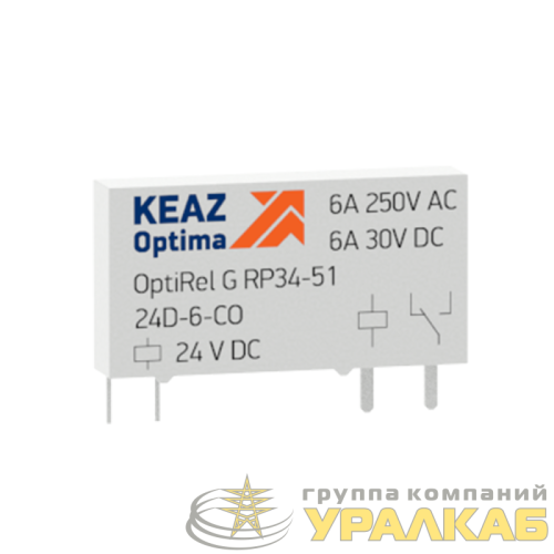 Реле промежуточное OptiRel G RP34-51-60D-6-CO КЭАЗ 