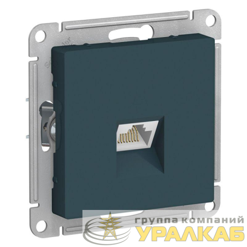 Розетка компьютерная AtlasDesign RJ45 кат.5E механизм изумруд SE ATN000883 детальная картинка