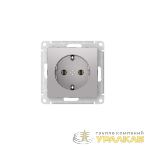 Розетка AtlasDesign 16А с заземл. быстрозажим. клем. механизм алюм. SE 