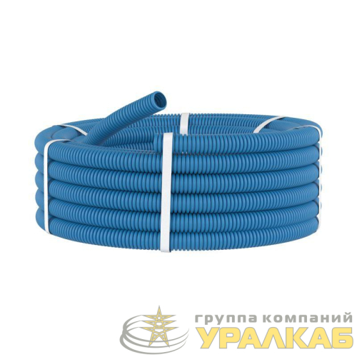 Труба гофрированная ППЛ гибкая тяжелая d25мм без протяжки син. (уп.50м) DKC 