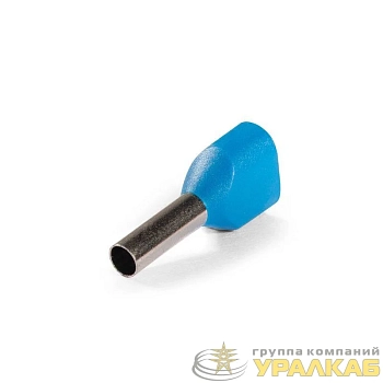 Наконечник штыревой втулочный изолированный НШВИ(2) 2.5-10 ЕВРО син. КВТ 