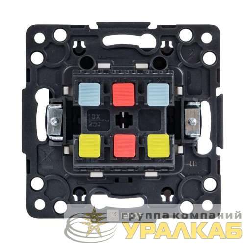 Переключатель проходной 2-кл. Стокгольм 10А механизм черн. PROxima EKF EZV10-027-10 детальная картинка