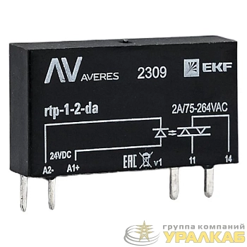 Реле твердотельное однофазное RTP 2 А для разъема РM slim 23/1 EKF rtp-1-2-da