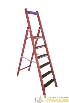 Стремянка диэлектрическая ССД-1.5 Евро Телеком с симметричной опорой стеклопластик. Антиток 