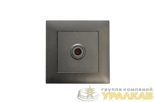 Розетка TV проходная Karea RIZZ STAR дым. металлик Makel 88050007 детальная картинка