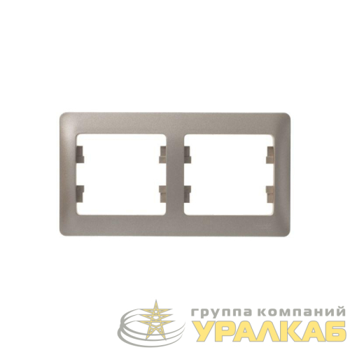 Рамка 2-м Glossa горизонт. титан SE GSL000402 детальная картинка