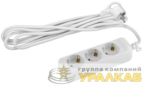 Удлинитель 3х5м с заземл. 16А IP20 U-3e-5m ПВС 3х1 Эра Б0028371