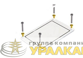 Табличка маркировочная жесткая 100х60мм поликарбонат крепление винтами желт. (уп.10шт) DKC TAR100060Y