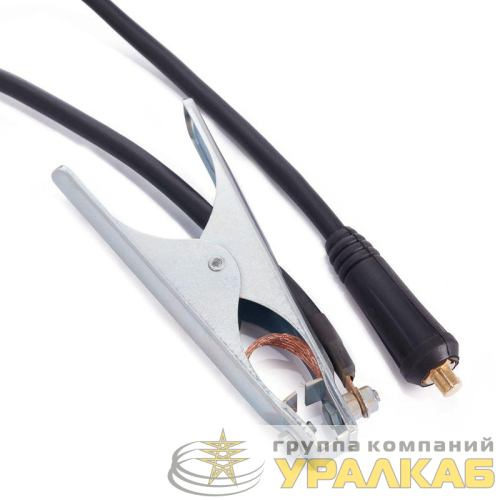 Кабель сварочный КГ 1х25 300А СКР 10-25 с клеммой заземления 3м Rexant 16-0764 детальная картинка