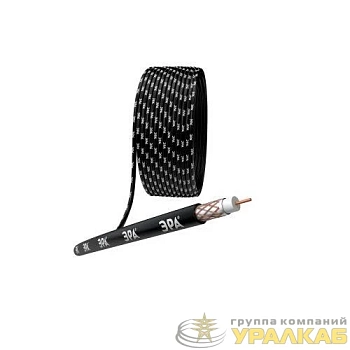 Кабель коаксиальный RG-6U 75 Ом Cu/(оплетка Cu 64%) PE черн. (уп.100м) Эра Б0044604