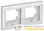 Рамка 2-м IP44 BRITE РУ-2-БрБ-44 бел. IEK BR-M22-44-K01