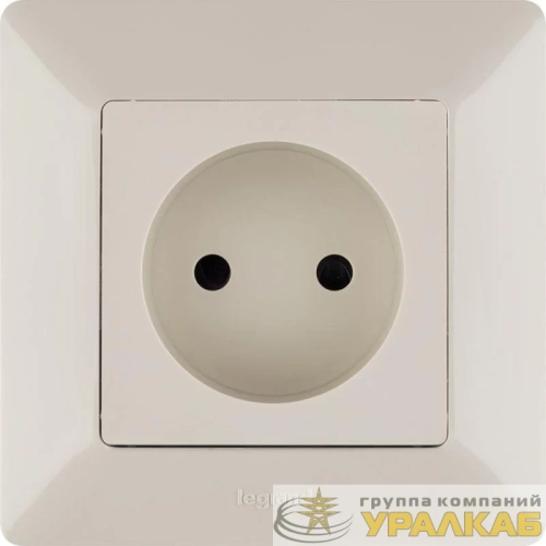 Розетка 1-м СП Valena Life 16А IP20 250В 2P защ. шторки безвинтов. клеммы с лицев. панелью механизм сл. кость Leg 753516 детальная картинка