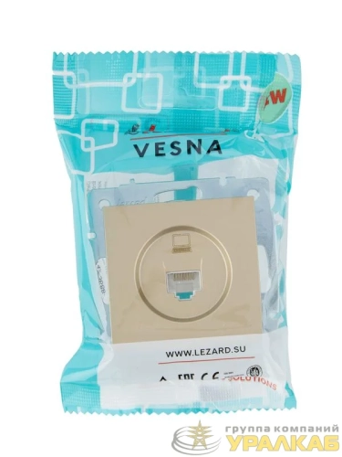 Розетка компьютерная VESNA зол. LEZARD 