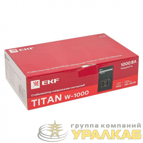 Стабилизатор напряжения настенный TITAN W-1000 PROxima EKF stab-w-1000
