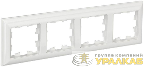 Рамка 4-м BRITE РУ-4-Бр бел./бел. IEK BR-M42-12-K01 детальная картинка