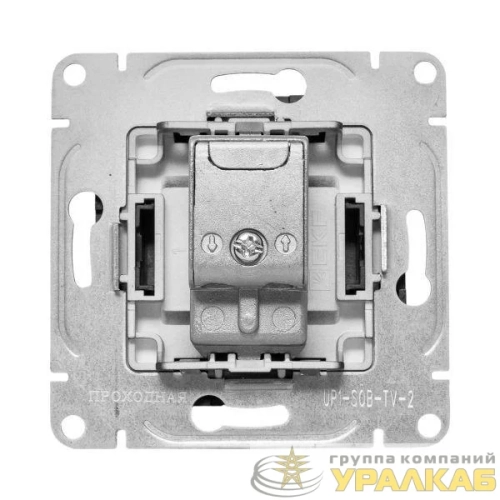 Розетка телевизионная проходная TV СП Эпика механизм черн. EKF UP1-SOB-TV-2 детальная картинка