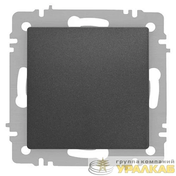 Кнопка Accent 6-109-07 10А-250В IP20 СУ графит Intro 