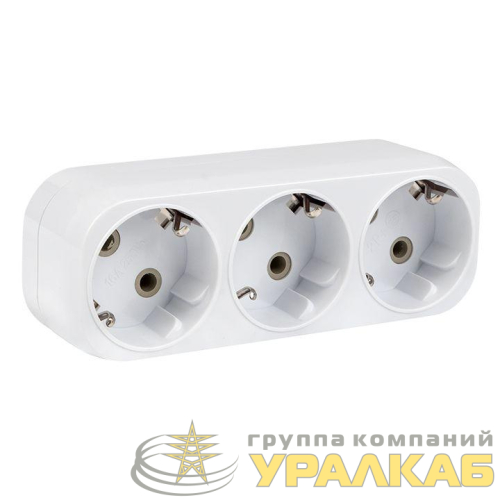 Разветвитель 3-м с заземл. 16А IP20 250В плоск. PROxima EKF ARP16-3 детальная картинка