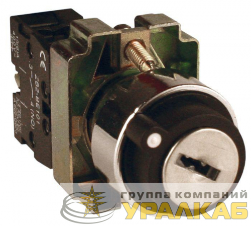 Переключатель BG21 2P с замком (не возврат.) NO EKF xb2-bg21