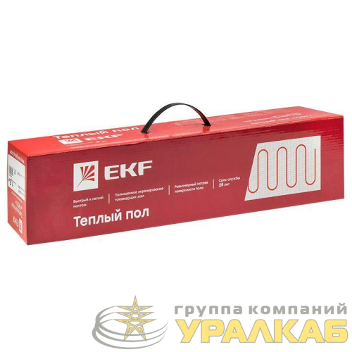 Комплект "Теплый пол" (мат) двухжил. "Уют" 2.5кв.м 375Вт PROxima EKF nm2-375-2.5 детальная картинка