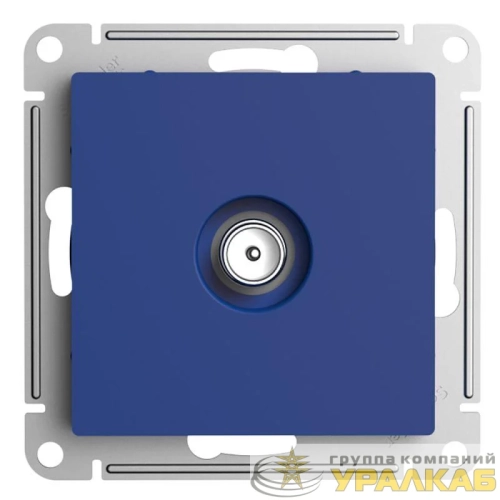 Розетка телевизионная проходная TV AtlasDesign 4дБ механизм аквамарин SE 