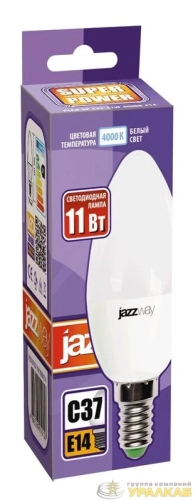 Лампа светодиодная PLED-SP 11Вт C37 4000К нейтр. бел. E14 230В/50Гц JazzWay 