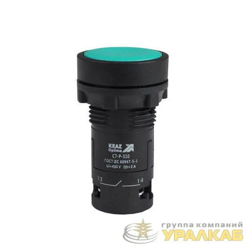 Кнопка OptiSignal Compact D22 С7-P-310 зел. 1НО XB7NA31 КЭАЗ 