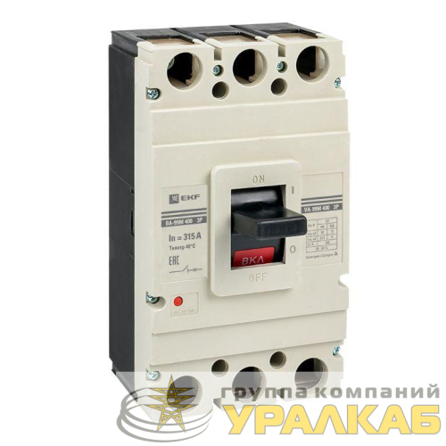 Выключатель автоматический 3п 400/315А 42кА ВА-99М PROxima EKF mccb99-400-315m детальная картинка
